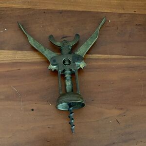 1920’s Vintage Brass Winged Corkscrew solid Brass